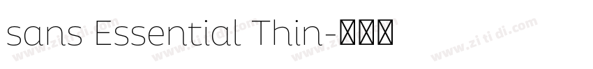 sans Essential Thin字体转换
